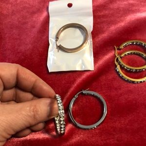 Crystal hoop earrings